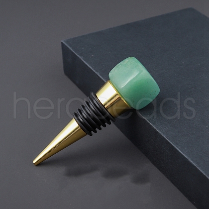 Natural Green Aventurine Red Wine Stoppers PW-WG26592-02-1
