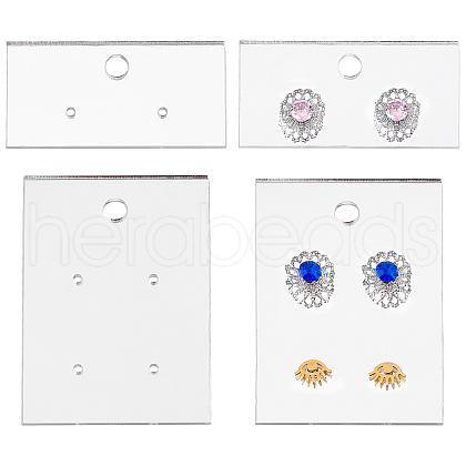Fingerinspire 4Pcs 2 Style Acrylic Earring Display Hanging Card EDIS-FG0001-42-1