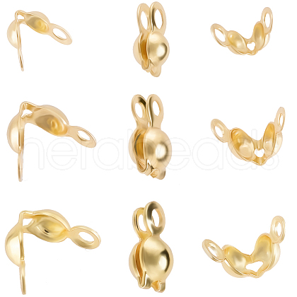 Beebeecraft 300Pcs 3 Styles Brass Bead Tips KK-BBC0015-71-1