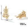 Fashionable and Versatile 3D Leaf Stud Earrings with Copper YH8116-2-1