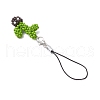 Handmade Glass Seed Beaded Cactus Pendant Decorations HJEW-MZ00227-4