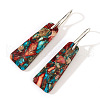 Natural Imperial Jasper Trapezoid Dangle Earrings EG8085-2-1