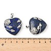 Dyed Natural Lapis Lazuli Heart Pendants G-S391-01P-N-3
