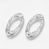 Vintage Look Tibetan Alloy Antique Silver Plated Oval Links connectors X-LF10446Y-NF-2