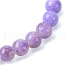 6.5mm Dyed Natural White Jade Round Beaded Stretch Bracelets for Women BJEW-JB10734-5