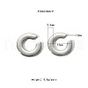 Stainless Steel C-Shaped Cuff Earrings PN3557-2-1