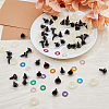 SUPERFINDINGS 48 Sets 8 Colors Plastic Doll Craft Eyes FIND-FH0008-82-7