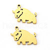 PVD Vacuum Plating 201 Stainless Steel Pendants STAS-N092-56G-2