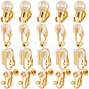 SOFPLATE 32Pcs 4 Style Brass Clip-on Earring Converters Findings KK-SP0001-28G-1