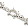 Rack Plating Brass Turtle Link Chain Bracelet Making with Tray BJEW-A010-01P-3