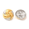 304 Stainless Steel Two Tone Stud Earrings EJEW-F355-04GP-01-2