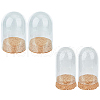 HOBBIESAY 4 Sets 2 Style Glass Dome Cover AJEW-HY0001-03-1