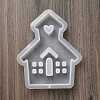 DIY House with Heart Pattern Candle Silicone Molds DIY-G113-05B-3