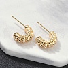C-Shaped Brass Stud Earrings EJEW-D320-11G-3