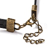 Hollow Cross PU Leather Bracelet Making MAK-I020-01B-3