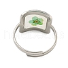 Brass Adjustable Rings for Women RJEW-G265-10P-B01-3