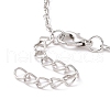 Retro Alloy Crow & Moon Pendant Necklace for Women NJEW-B085-02-4