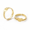 Ion Plating(IP) 304 Stainless Steel Open Cuff Ring for Women RJEW-C060-39G-4
