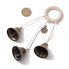 Iron Witch Bells for Door Knob Protection HJEW-JM02252-3