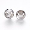 Tarnish Resistant 201 Stainless Steel European Beads STAS-P220-07P-2