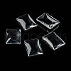 Transparent Rectangle Glass Cabochons X-GGLA-R025-25x18-6