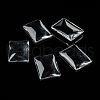 Transparent Rectangle Glass Cabochons X-GGLA-R025-25x18-6