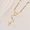 Stainless Steel Rosary Bead Necklaces SM3899-2-2