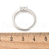 S925 Sterling Silver Adjustable Letter Rings for Women RJEW-M068-01P-W-3