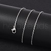 Tarnish Resistant 304 Stainless Steel Cable Chain Necklaces NJEW-M124-01P-4