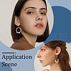 CREATCABIN 80Pcs Long-Lasting Plated Brass Hoop Earrings Findings KK-CN0003-13-5