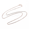 925 Sterling Silver Cable Chains Necklace for Women STER-I021-08A-RG-1