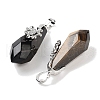 Natural Tiger Eye Faceted Teardrop Pendants G-Q163-04P-08-2