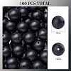 100Pcs Silicone Beads Round Rubber Bead 15MM Loose Spacer Beads for DIY Supplies Jewelry Keychain Making JX452A-2