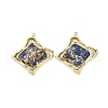 304 Stainless Steel Pave Natural Lapis Lazuli Pendants STAS-V003-04G-04-1