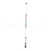 Mixed Natural Gemstone Pointed Drowsing Pendulums PALLOY-JF01991-2