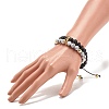 2Pcs 2 Style Cubic Zirconia Braided Bead Bracelet BJEW-JB08050-02-3
