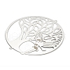 201 Stainless Steel Laser Cut Tree of Life Connector Charms STAS-Z116-02P-01-2