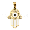 304 Stainless Steel Rhinestone Pendants STAS-S163-29G-01-1