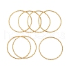 7Pcs PVD Vacuum Plating 304 Stainless Steel Textured Bangles Set for Women BJEW-A011-12B-G-2