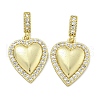 Rack Plating Brass Micro Pave Cubic Zirconia Pendants KK-E114-04G-04-1