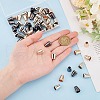 GOMAKERER 60Pcs 3 Colors Zinc Alloy Cord Ends FIND-GO0002-86B-3