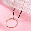 304 Stainless Steel Glass Seed Beads Link Bracelets BJEW-A036-18G-4