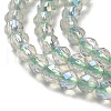Electroplate Transparent Glass Beads Strands X-GLAA-H021-01A-FR07-4