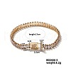 Gorgeous Brass Cubic Zirconia Link Chain Bracelets TI3950-5-1