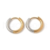 304 Stainless Steel Two Tone Hoop Earrings EJEW-P313-02A-G-4