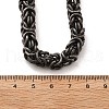 304 Stainless Steel Byzantine Chain Necklaces for Women Men NJEW-A033-03A-AS-4