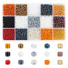 HOBBIESAY 15 Colors HalloweenGlass Seed Beads SEED-HY0001-17A-1