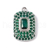 Rack Plating Brass Micro Pave Cubic Zirconia Pendants KK-C019-05P-2