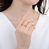 Cross Brass Micro Pave Clear Cubic Zirconia Cuff Rings FS-WGDE646-01-2