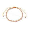 Adjustable Natural Sunstone & Glass Braided Bead Bracelet BJEW-JB10137-03-1